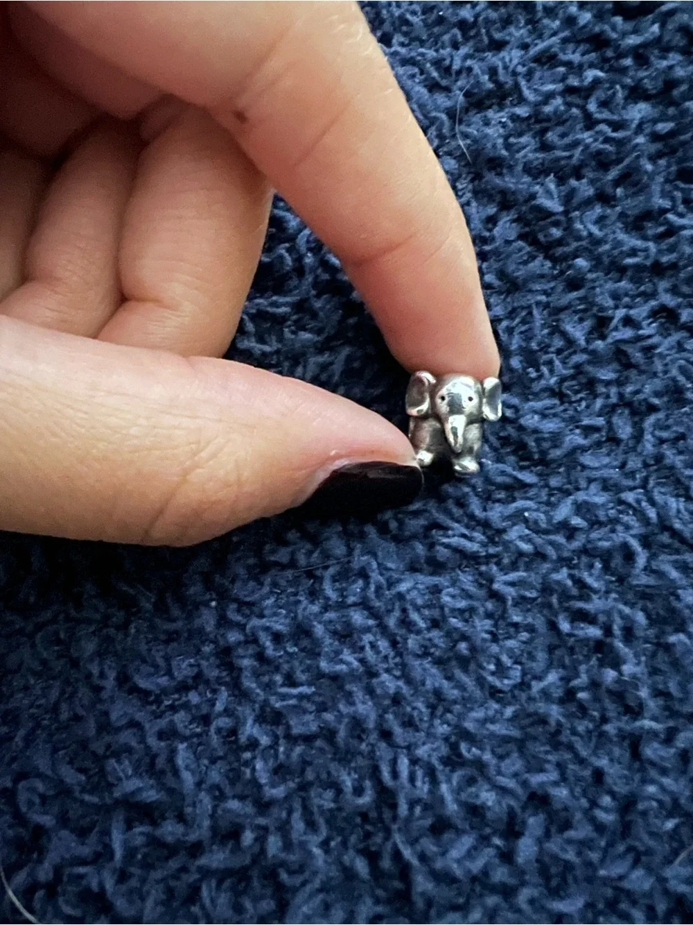 Silver Elephant Pandora Charm Bead - Silver Color